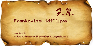 Frankovits Mályva névjegykártya